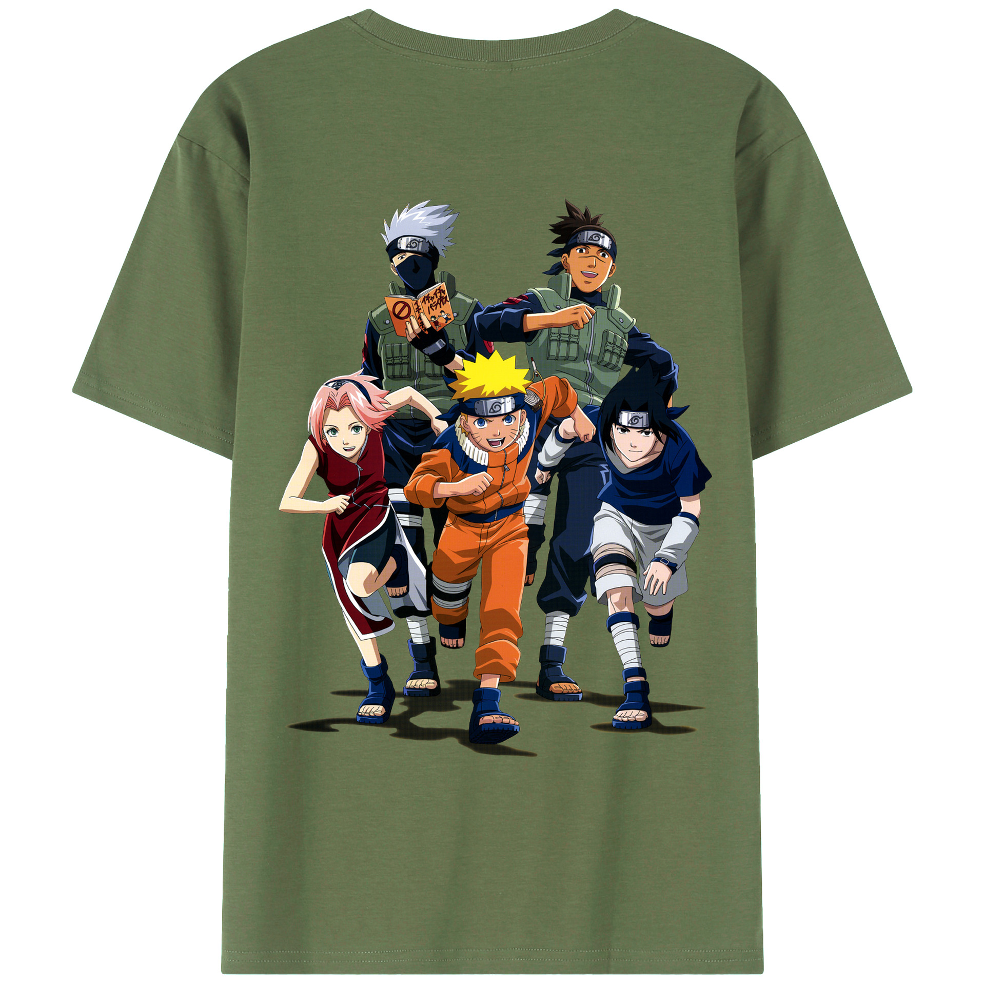 （画像用） NARUTO -ナルト- うずまき ナルト Uzumaki Naruto 綿100％ メンズ半袖Tシャツ（バックプリント） 通気性